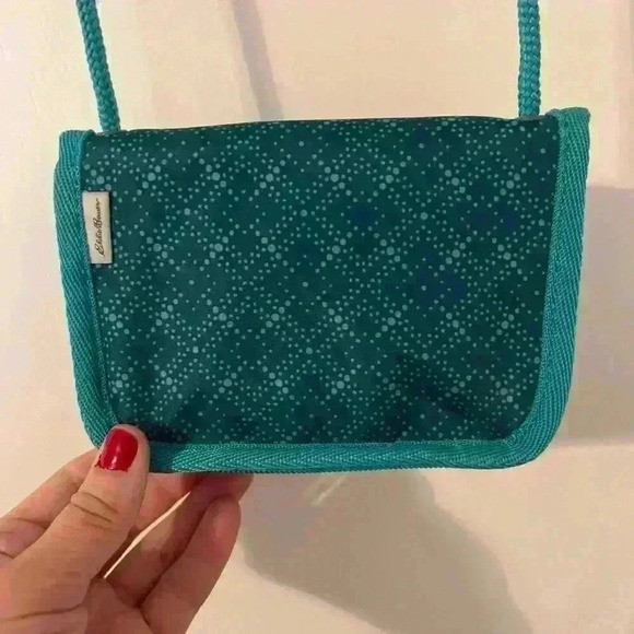 Eddie Bauer small travel crossbody teal color - Picture 3 of 12